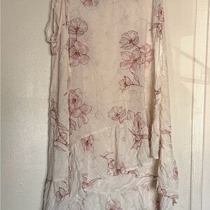 Billabong Large Wraparound Asymmetrical Skirt with Pink Floral Design